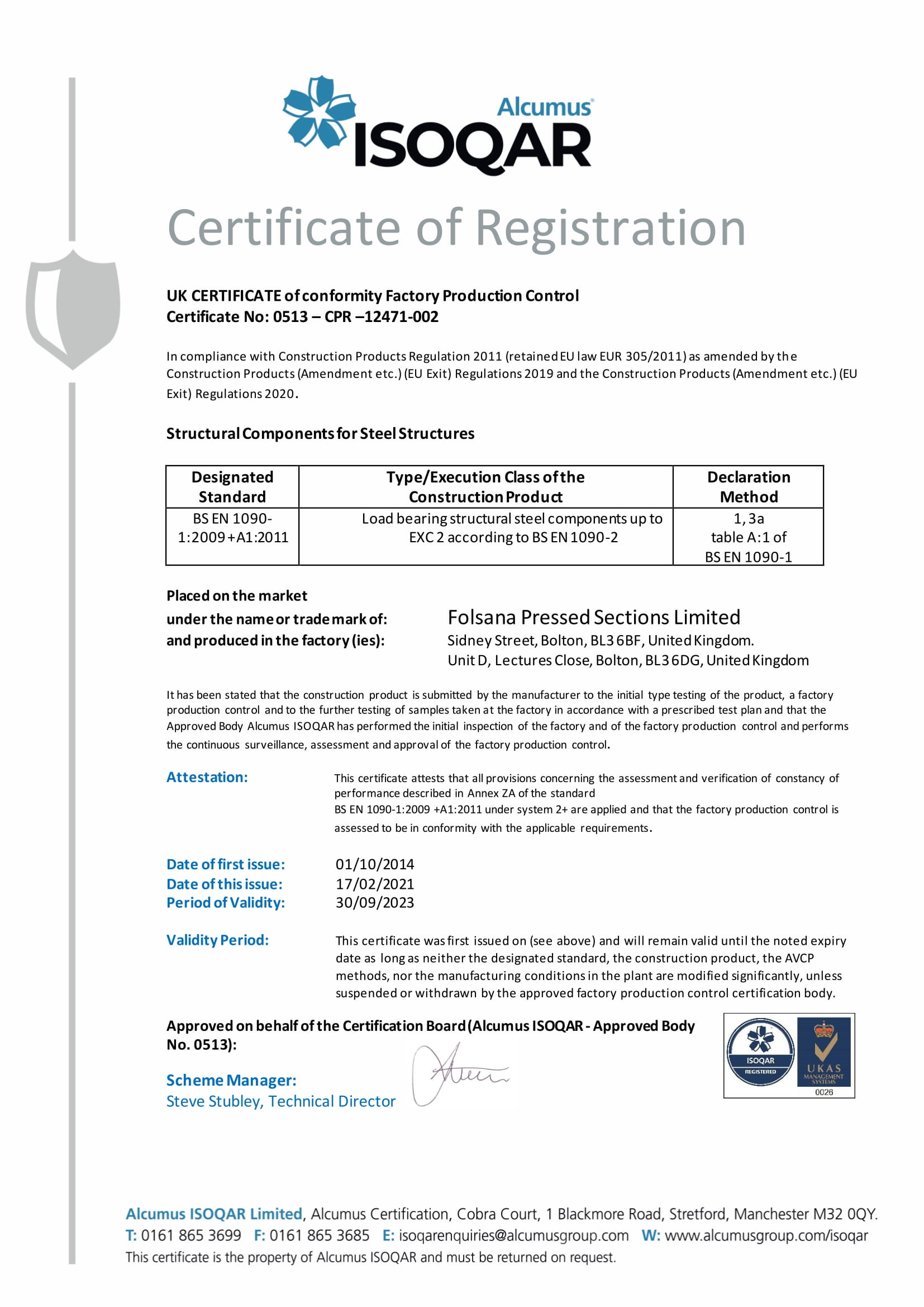 UK Certificate