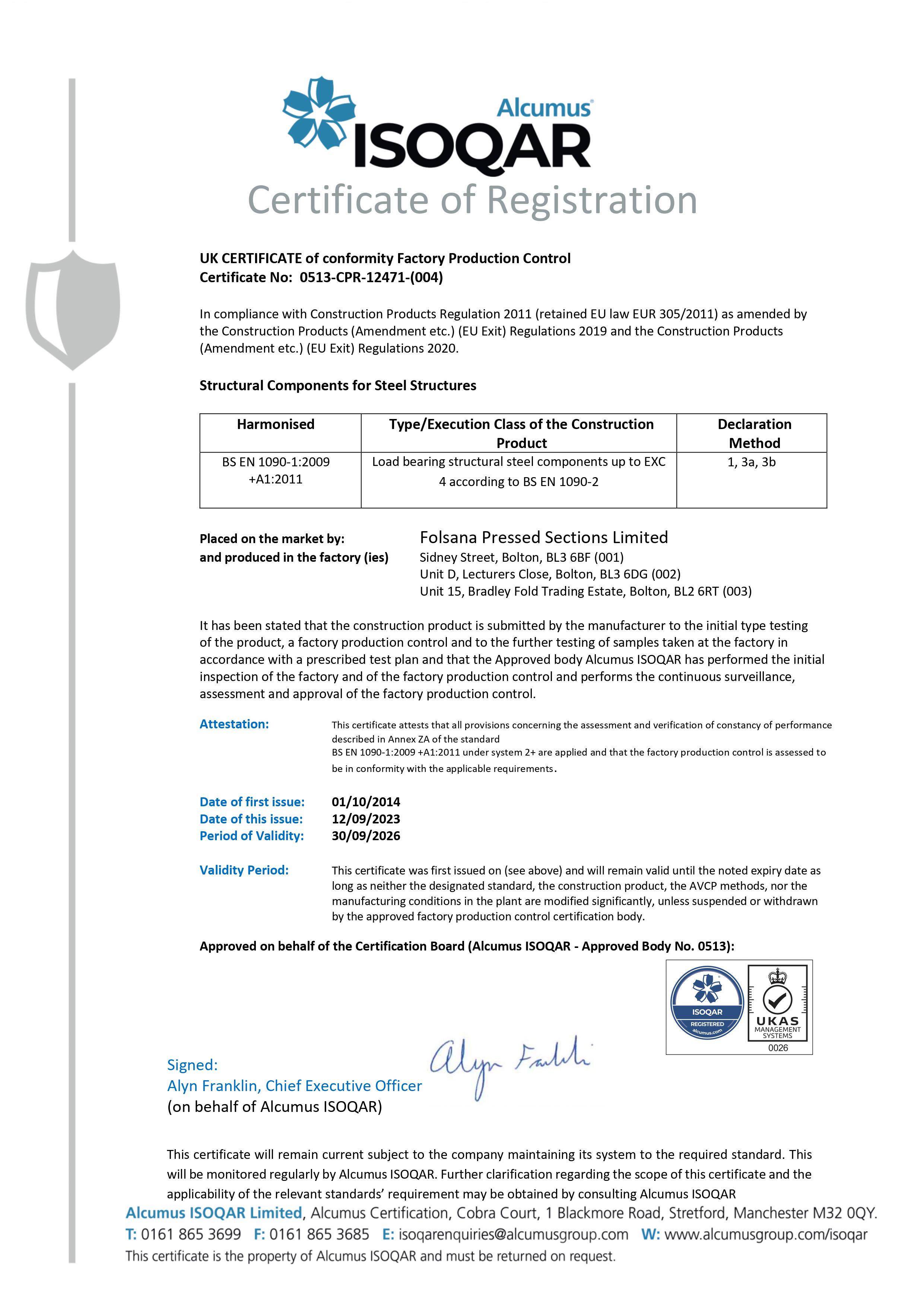 UK Certificate